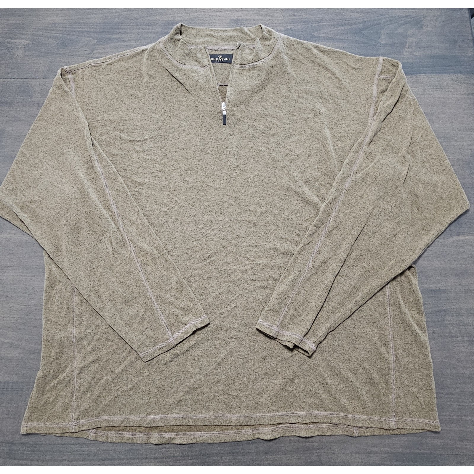 Bugatchi Uomo Green 1/4 Quarter Zip Pullover Shirt Sweater Men's Size 2xl